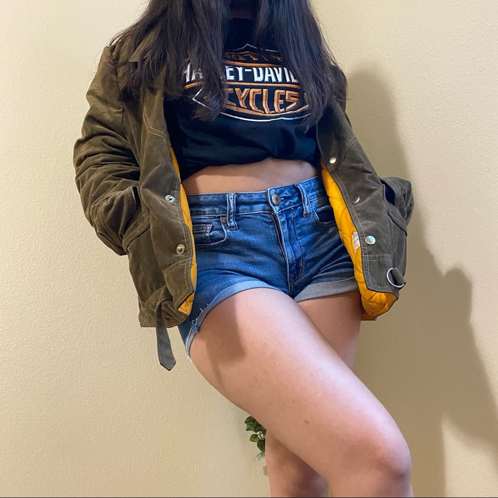 VINTAGE RUSTIC ARMY GREEN JACKET
